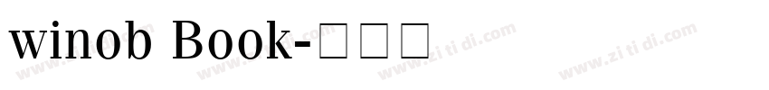 winob Book字体转换 winob Book字体转换